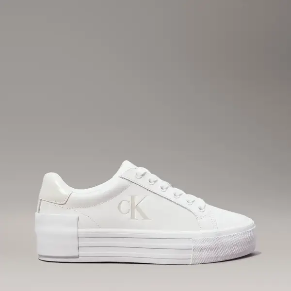 Calvin Klein – Γυναικεία Sneakers Vulc Flatform YW0YW01613-0LA Λευκό