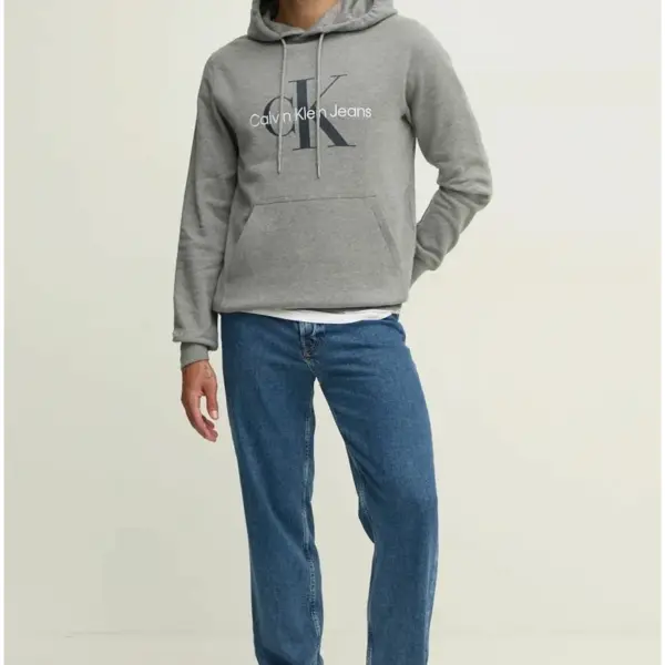 Calvin Klein - Ανδρικό Seasonal Monogram Φούτερ J30J320805-P41 Γκρι