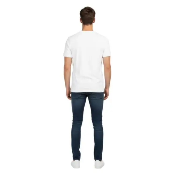 Cavalli Class - Ανδρική Μπλούζα T-Shirt Κοντομάνικη Regular Fit QXO03AJD003-00053 Λευκό QXO03AJD003-00053