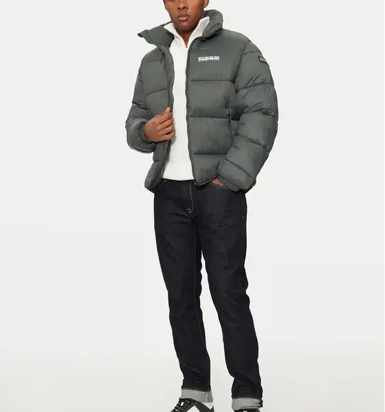 Napapijri - A-Suomi 3 Ανδρικό Χειμωνιάτικο Μπουφάν Puffer Αδιάβροχο και Αντιανεμικό NP0A4GJF-G1S Πράσινο NP0A4GJF-G1S