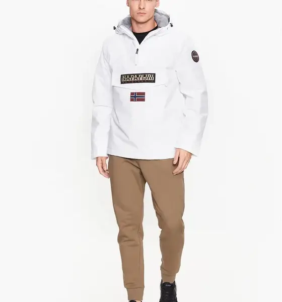 Napapijri - Anorak Rainforest Winter 3 Ανδρικό Αδιάβροχο Χειμωνιάτικο Μπουφάν NP0A4GMC-002 Λευκό NP0A4GMC-002