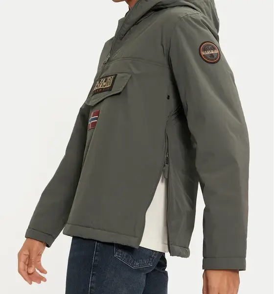 Napapijri - Anorak Rainforest Winter 3 Ανδρικό Αδιάβροχο Χειμωνιάτικο Μπουφάν NP0A4GMC-G1S Πράσινο NP0A4GMC-G1S