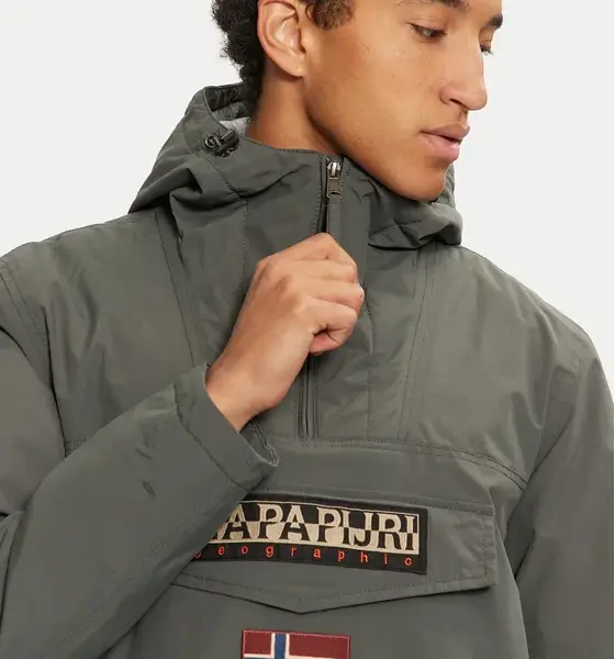 Napapijri - Anorak Rainforest Winter 3 Ανδρικό Αδιάβροχο Χειμωνιάτικο Μπουφάν NP0A4GMC-G1S Πράσινο NP0A4GMC-G1S