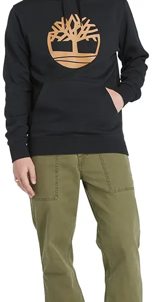 Timberland - Ανδρικό Φούτερ με Κουκούλα Kennebec River Tree regular fit TB0A2BJH-P56 Μαύρο