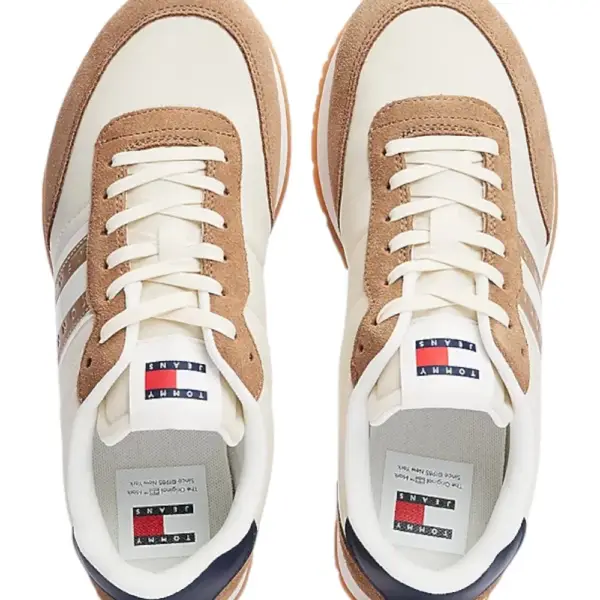 Tommy Hilfiger - Ανδρικά Sneakers Tjm Runner Casual Ess EM0EM01351-GWE Μπεζ EM0EM01351-GWE