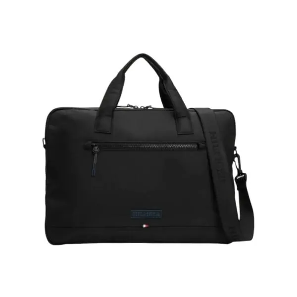 Tommy Hilfiger - Ανδρικός Χαρτοφύλακας Monotype Laptop Bag AM0AM12482-BDS Μαύρο AM0AM12482-BDS