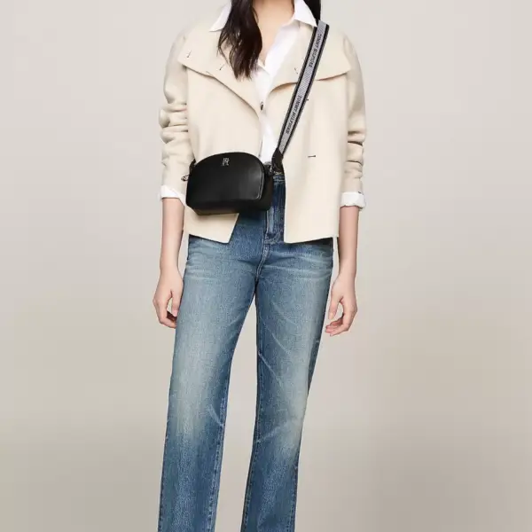 Tommy Hilfiger - Γυναικεία Τσάντα Ώμου Χιαστί Fresh Camera Bag Corp AW0AW16679-BDS Μαύρο