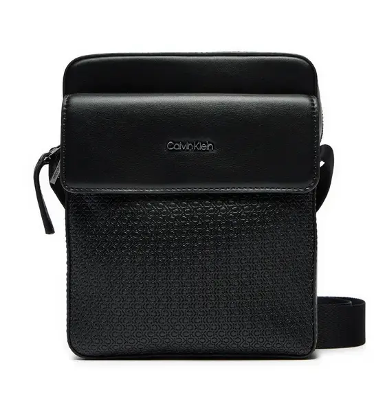 Calvin Klein - Ανδρική Τσάντα Ώμου Χιαστί Vertical Lines Reporter S Mono K50K512218-0GK Μαύρο