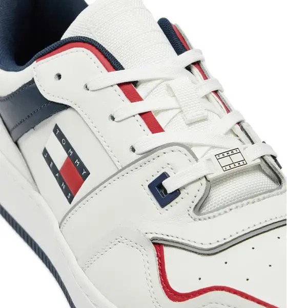 Tommy Hilfiger - Ανδρικά Sneakers Retro Basket EM0EM01463-XLC Λευκό