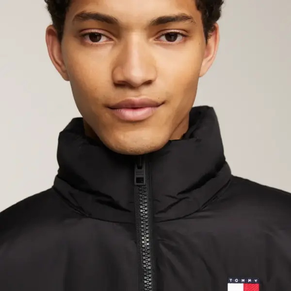 Tommy Hilfiger - Ανδρικό Αδιάβροχο Μπουφάν Down-Filled Alaska Puffer Regular Fit DM0DM19537-BDS Μαύρο DM0DM19537-BDS