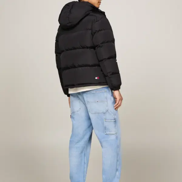 Tommy Hilfiger - Ανδρικό Αδιάβροχο Μπουφάν Down-Filled Alaska Puffer Regular Fit DM0DM19537-BDS Μαύρο DM0DM19537-BDS