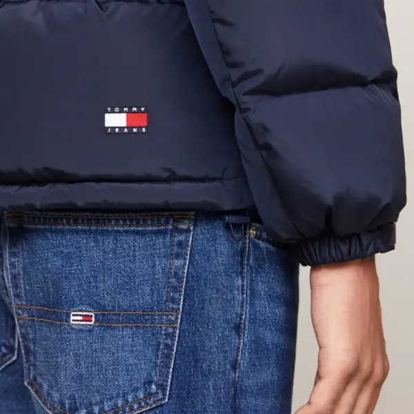 Tommy Hilfiger - Ανδρικό Αδιάβροχο Μπουφάν Down-Filled Alaska Puffer Regular Fit DM0DM19537-C1G Μπλε Ναυτικό DM0DM19537-C1G