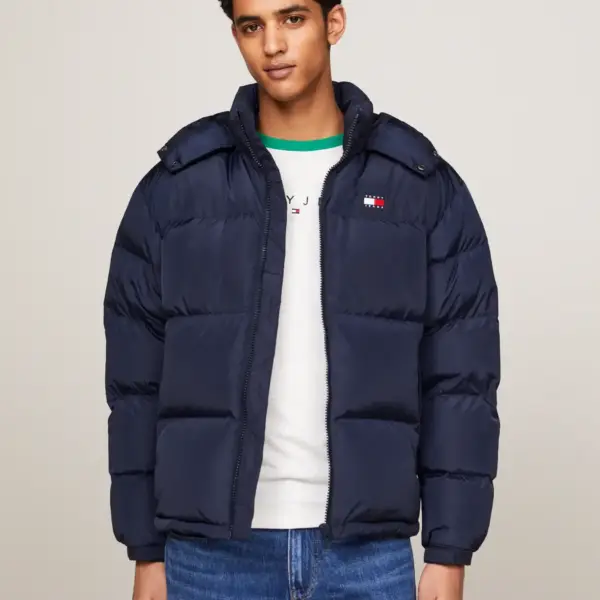 Tommy Hilfiger - Ανδρικό Αδιάβροχο Μπουφάν Down-Filled Alaska Puffer Regular Fit DM0DM19537-C1G Μπλε Ναυτικό