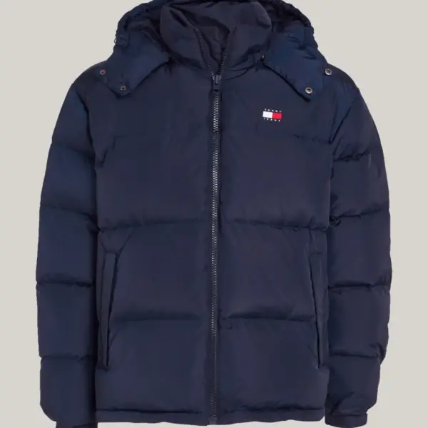 Tommy Hilfiger - Ανδρικό Αδιάβροχο Μπουφάν Down-Filled Alaska Puffer Regular Fit DM0DM19537-C1G Μπλε Ναυτικό DM0DM19537-C1G