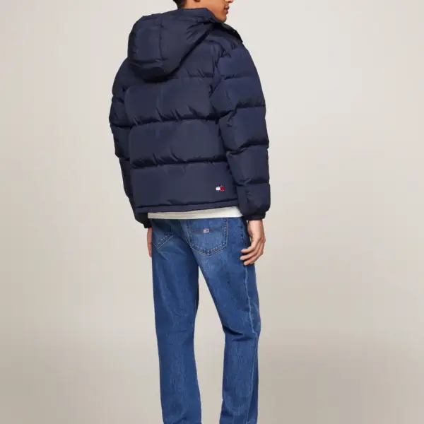 Tommy Hilfiger - Ανδρικό Αδιάβροχο Μπουφάν Down-Filled Alaska Puffer Regular Fit DM0DM19537-C1G Μπλε Ναυτικό DM0DM19537-C1G