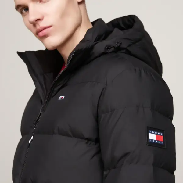 Tommy Hilfiger - Ανδρικό Αδιάβροχο Μπουφάν Tjm Essential Down Regular Fit DM0DM19786-BDS Μαύρο 8720637318652