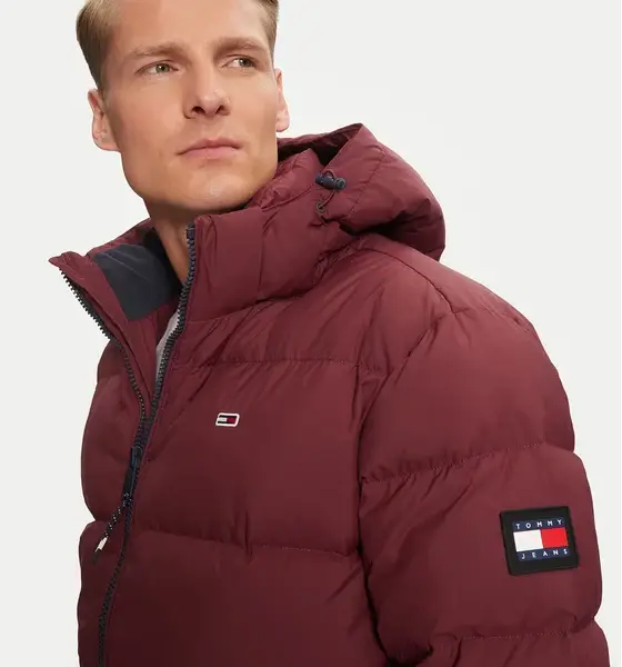 Tommy Hilfiger - Ανδρικό Αδιάβροχο Μπουφάν Tjm Essential Down Regular Fit DM0DM19786-VLP Μπορντό
