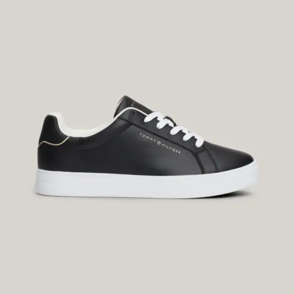 Tommy Hilfiger – Δερμάτινα Γυναικεία Sneakers Essential Court Sneaker FW0FW08000-BDS Μαύρο