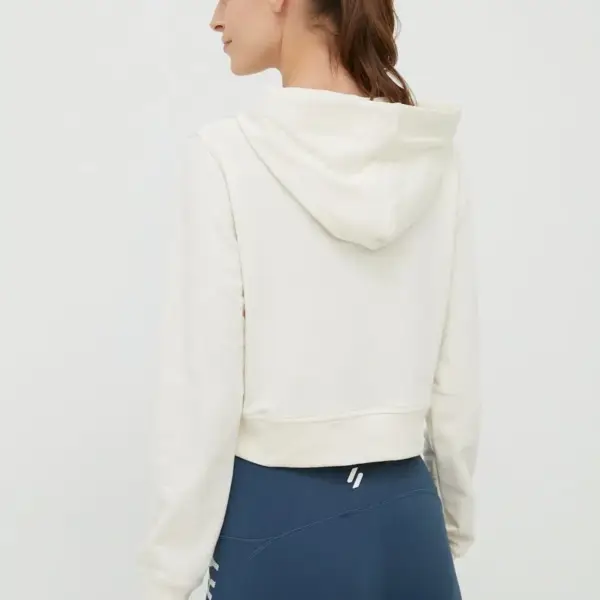Calvin Klein - Cropped Γυναικείο Φούτερ με Κουκούλα Performance 00GWS2W324-101 Λευκό 00GWS2W324-101