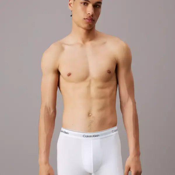Calvin Klein - Ανδρικά Μποξεράκια 3Pack Extra Soft Cotton 000NB3963A-100 Λευκό 000NB3963A-100