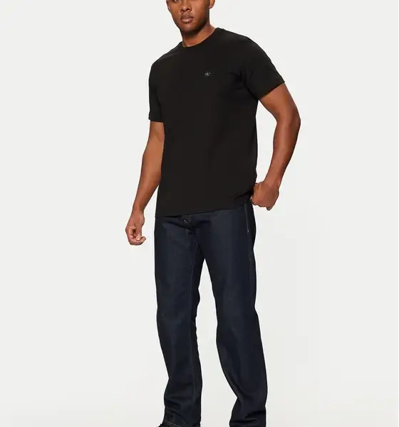 Calvin Klein - Ανδρικό T-shirt Woven Label Regular Fit J30J327100 -BEH Mαύρο