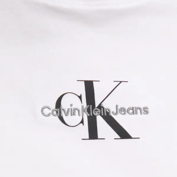 Calvin Klein - Γυναικείο T-Shirt Monologo Baby Tee Slim Fit J20J223113-YAA Λευκό