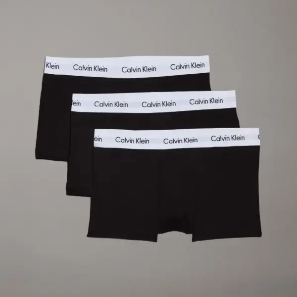 Calvin Klein - Ανδρικά Μποξεράκια 3Pack Icon Cotton Stretch LV00NB4389-UB1 Μαύρο