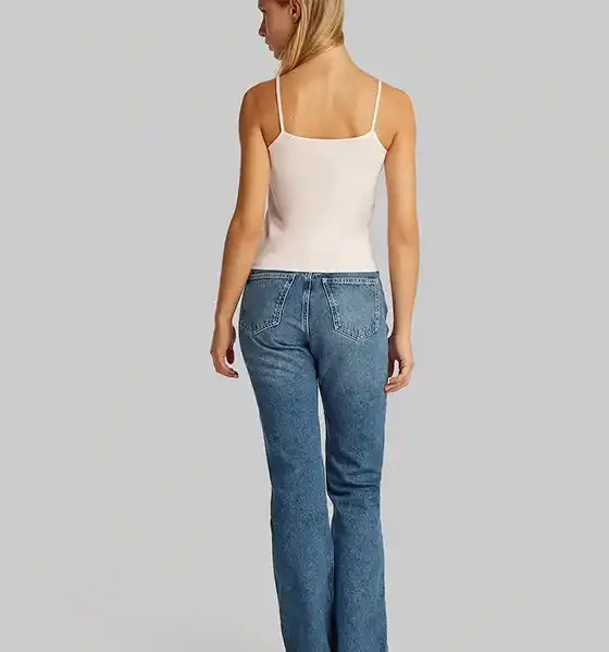 Calvin Klein - Γυναικείο Τοπ Monologo Strappy Tank Slim Fit J20J223105-TGE Ροζ J20J223105-TGE