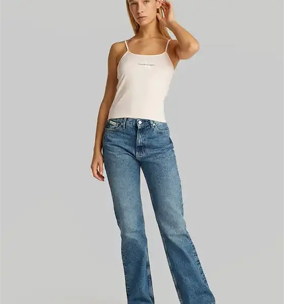 Calvin Klein - Γυναικείο Τοπ Monologo Strappy Tank Slim Fit J20J223105-TGE Ροζ J20J223105-TGE