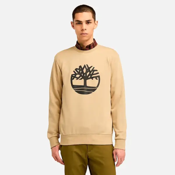 Timberland - Ανδρικό Φούτερ Northwood Brushback Crew Neck TB0A6WCA-DH4 Μπεζ