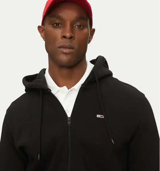 Tommy Hilfiger - Ανδρική Ζακέτα με Φερμουάρ και Κουκούλα Regular Fit DM0DM20743-BDS Μαύρο