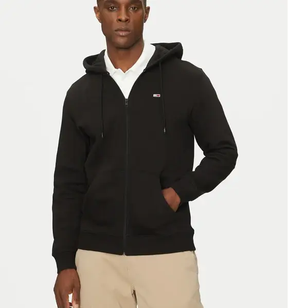 Tommy Hilfiger - Ανδρική Ζακέτα με Φερμουάρ και Κουκούλα Regular Fit DM0DM20743-BDS Μαύρο