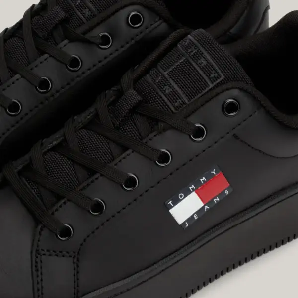 Tommy Hilfiger - Γυναικεία Δερμάτινα Sneakers Tjw Flatform Ess EN0EN02518-BDS Μαύρο EN0EN02518-BDS