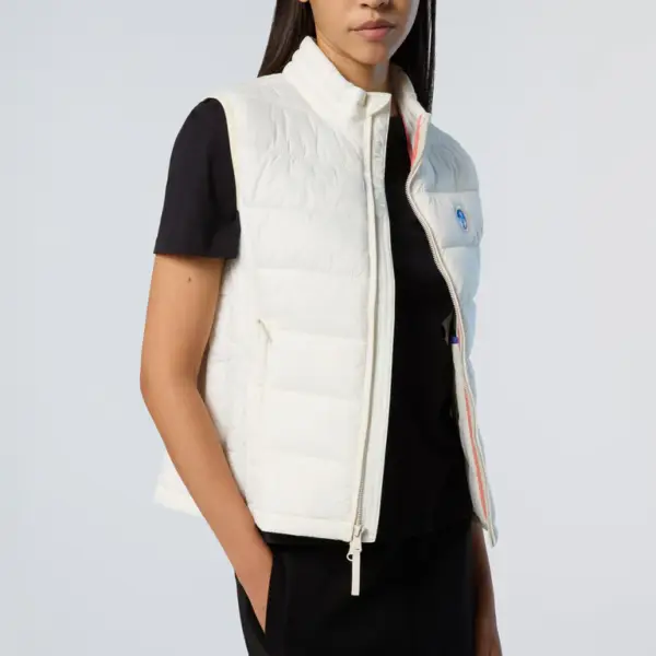 North Sails - Γυναικείο Αμάνικο Μπουφάν Naomi Vest 000001-000-0105 Λευκό 000001-000-0105