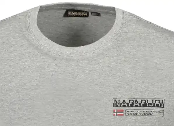 Napapijri - Ανδρικό T-shirt Kasba Regular Fit NP0A4HQQ-160 Γκρι NP0A4HQQ-160
