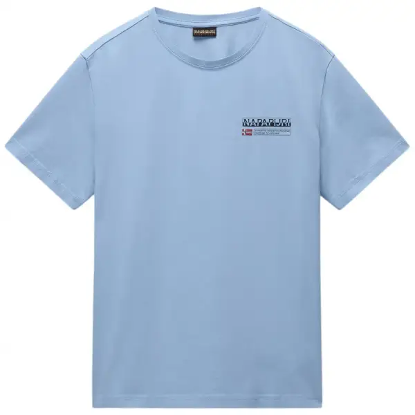 Napapijri - Ανδρικό T-shirt Kasba Regular Fit NP0A4HQQ-I83 Μπλε Ανοιχτό NP0A4HQQ-I83