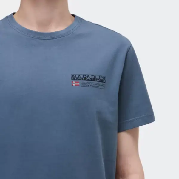 Napapijri - Ανδρικό T-shirt Kasba Regular Fit NP0A4HQQ-G1Y Μπλε Ραφ NP0A4HQQ-G1Y