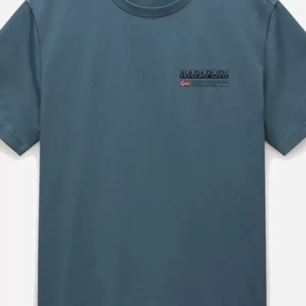Napapijri - Ανδρικό T-shirt Kasba Regular Fit NP0A4HQQ-G1Y Μπλε Ραφ NP0A4HQQ-G1Y