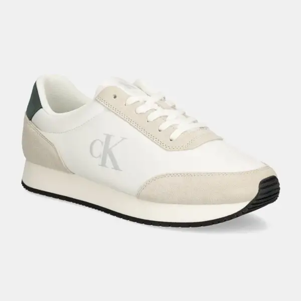 Calvin Klein - Ανδρικά Sneakers Retro Runner Iconic Snk YM0YM01119-0LD Λευκό YM0YM01119-0LD