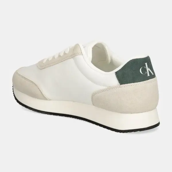 Calvin Klein - Ανδρικά Sneakers Retro Runner Iconic Snk YM0YM01119-0LD Λευκό YM0YM01119-0LD