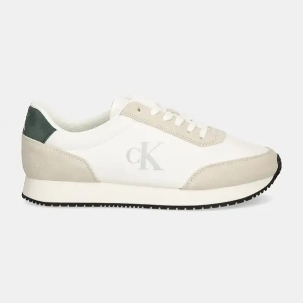 Calvin Klein - Ανδρικά Sneakers Retro Runner Iconic Snk YM0YM01119-0LD Λευκό