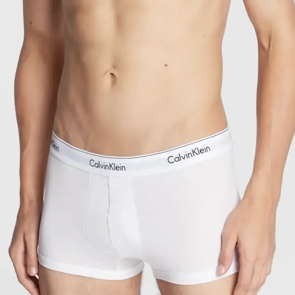 Calvin Klein - Ανδρικά Μποξεράκια 3Pack Icon Cotton Stretch LV00NB4389-100 Λευκό LV00NB4389-100
