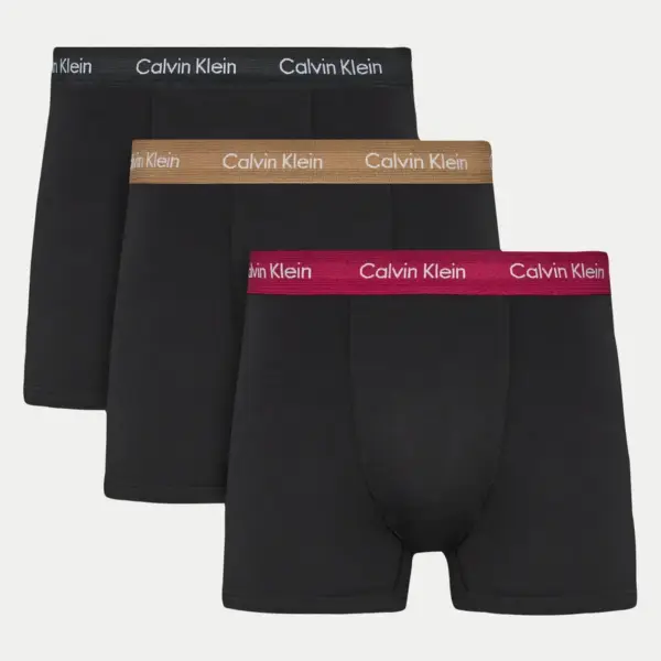 Calvin Klein - Ανδρικά Μποξεράκια Cotton Stretch Trunk 3Pack 0000U2662G-NOP Μαύρο