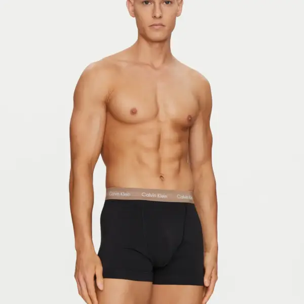 Calvin Klein - Ανδρικά Μποξεράκια Cotton Stretch Trunk 3Pack 0000U2662G-NOP Μαύρο 0000U2662G-NOP