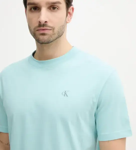 Calvin Klein - Ανδρικό T-shirt Back Logo Regular Fit J30J327523-MR5 Τιρκουάζ