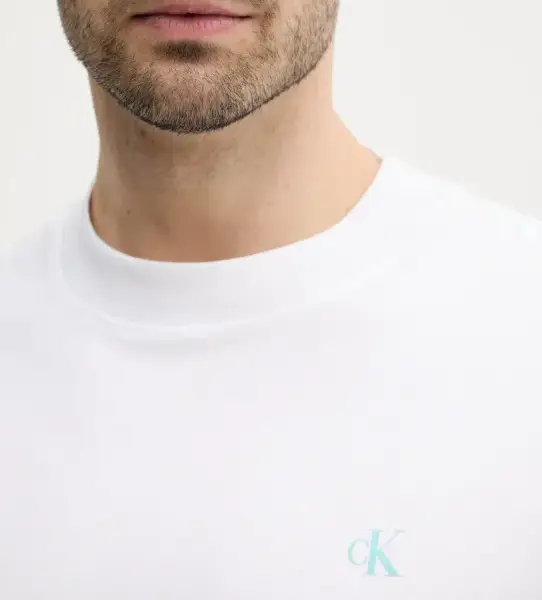 Calvin Klein - Ανδρικό T-shirt Back Logo Regular Fit J30J327523-YAF Λευκό