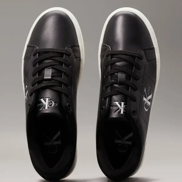 Calvin Klein - Γυναικεία Sneakers Cupsole Lowlaceup Lth Wn YW0YW01444-0GO Μαύρο YW0YW01444-0GO