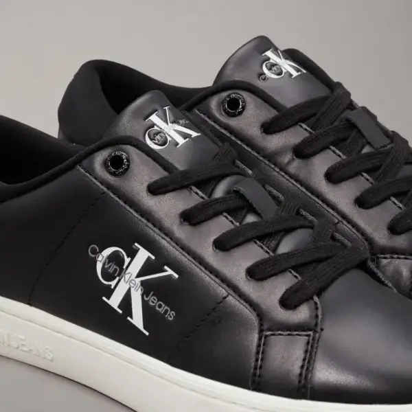 Calvin Klein - Γυναικεία Sneakers Cupsole Lowlaceup Lth Wn YW0YW01444-0GO Μαύρο YW0YW01444-0GO