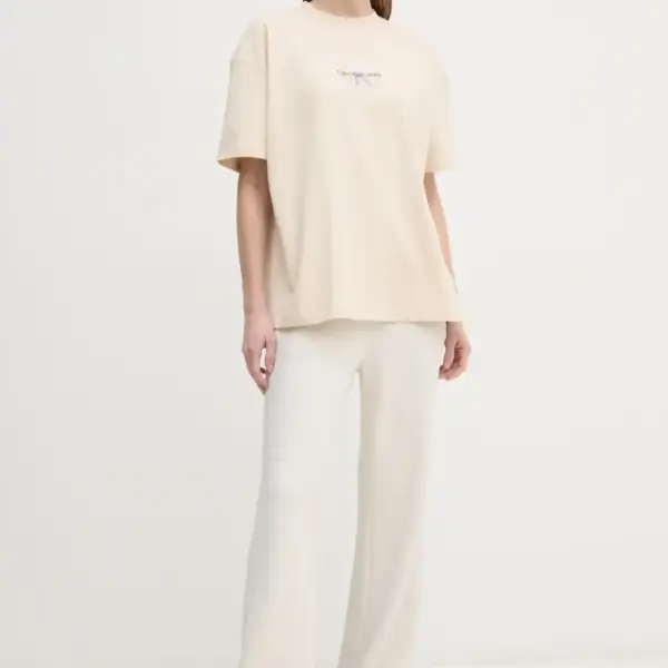 Calvin Klein - Γυναικείο T-Shirt Gradient Monologo Bf Tee Relaxed Fit J20J225521-AEA Μπεζ J20J225521-AEA