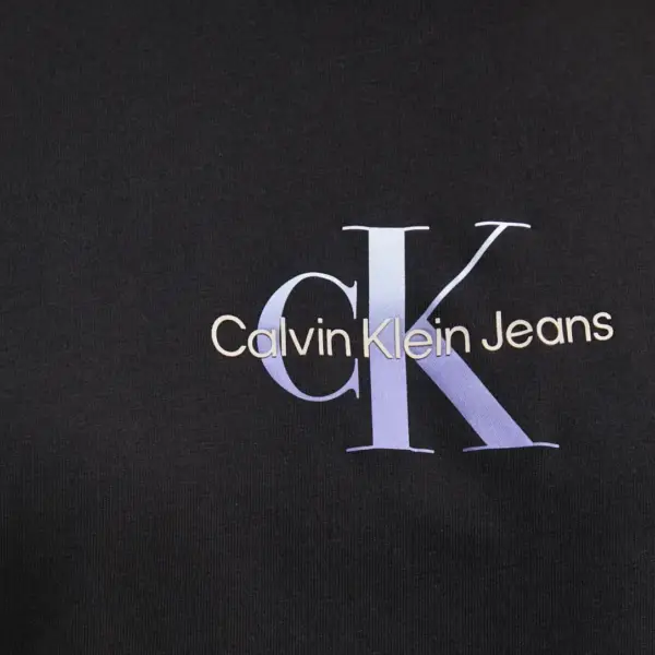Calvin Klein - Γυναικείο T-Shirt Gradient Monologo Bf Tee Relaxed Fit J20J225521-BEH Μαύρο J20J225521-BEH